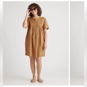 Quince 100% European Linen Short Sleeve Swing Dress Size L